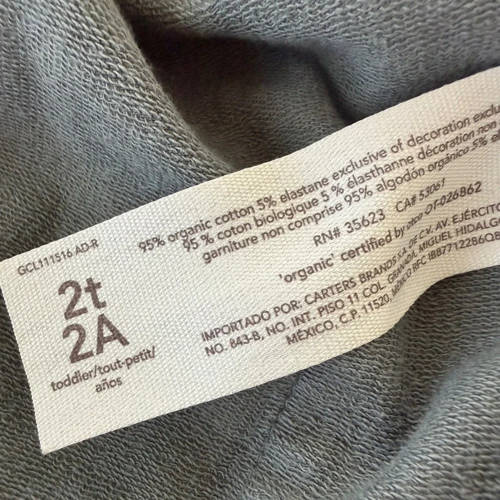 Little Planet by Carters‎ Organic Cotton Sage Green Henley Pocket Dress 2T Knit